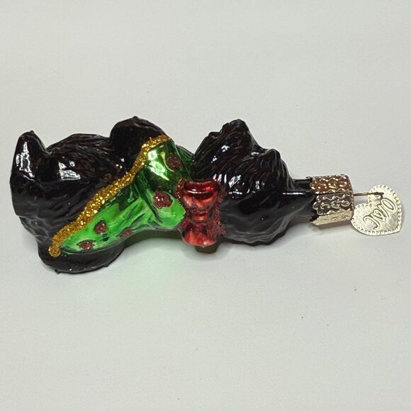 Old World Christmas Blown Glass Scottie Dog w/Green Jacket Ornament - Picture 3 of 6